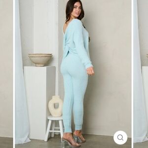 Women's Light Blue Sweater Set